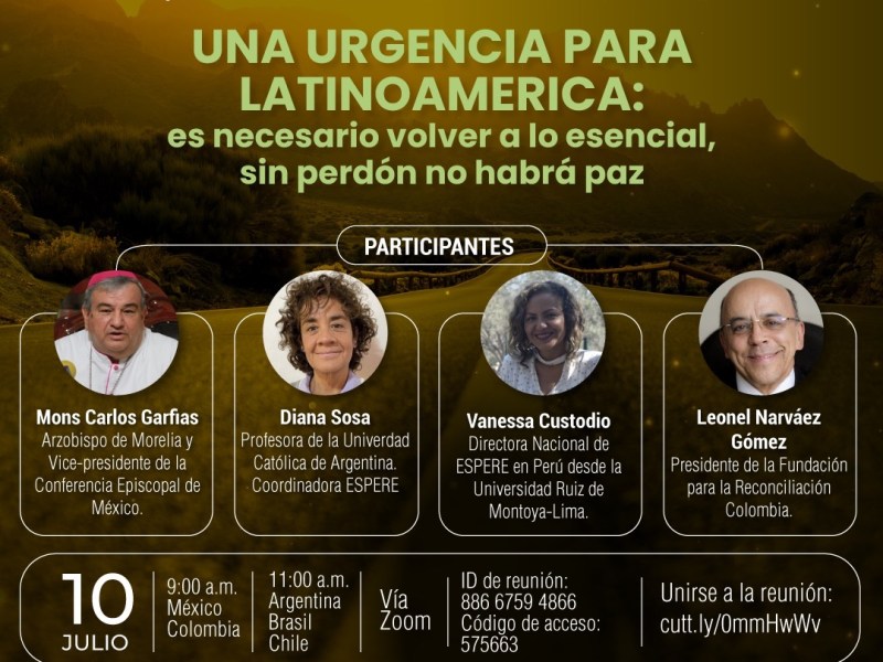 UNA URGENCIA PARA LATINOAMERICA: «es necesario volver a lo esencial, sin perdón no habrá&nbsp;paz»